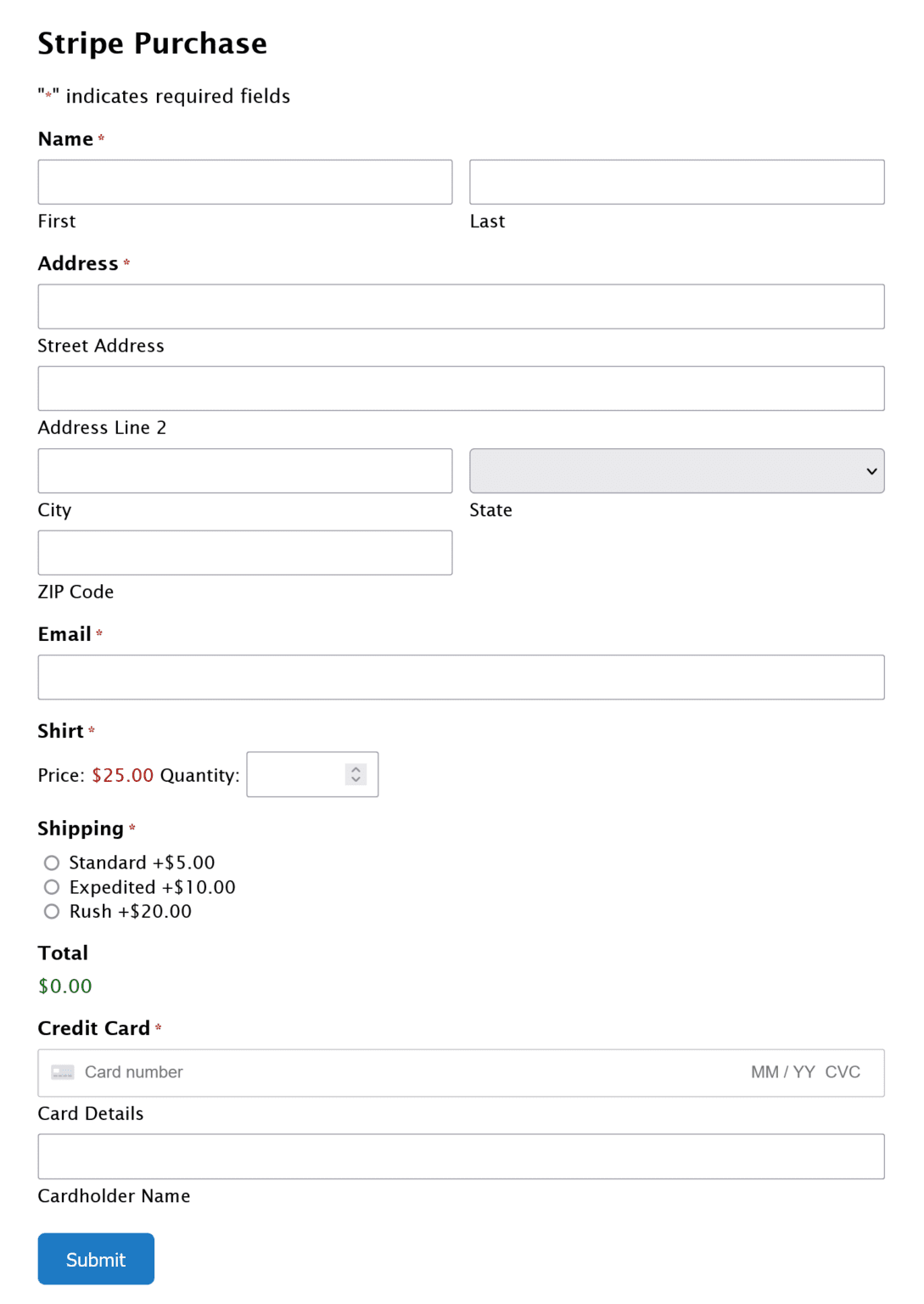 Setting Up a Stripe Compatible Form - Gravity Forms