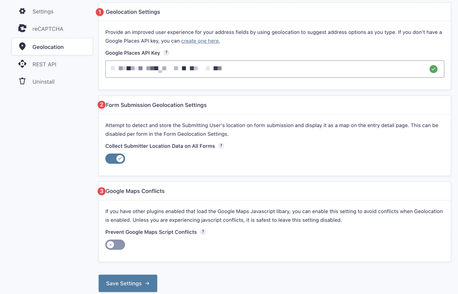 Geolocation Add-On Settings Reference - Gravity Forms